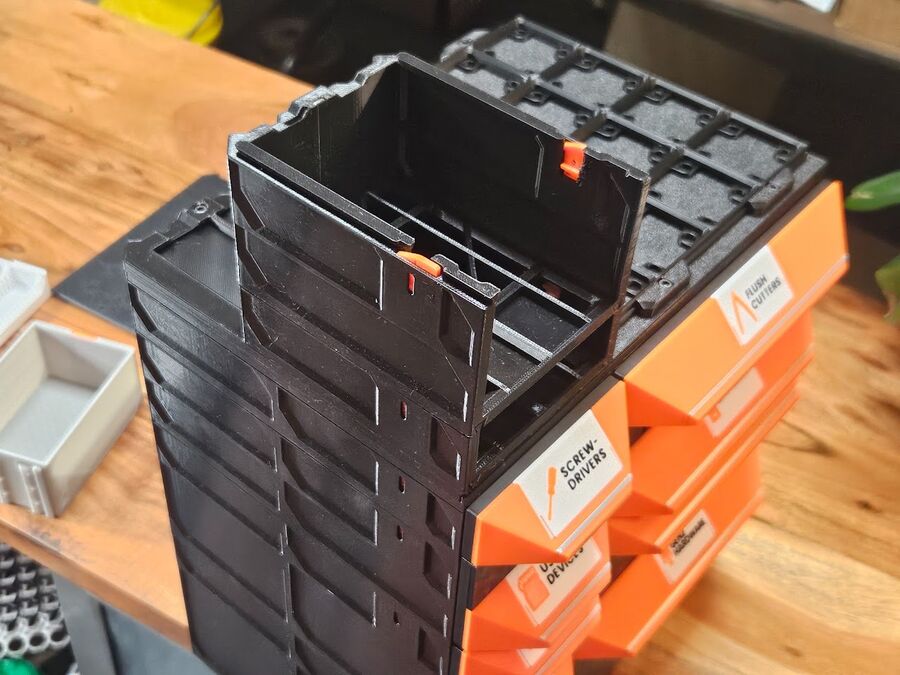 The finished mixed-depth build from another angle