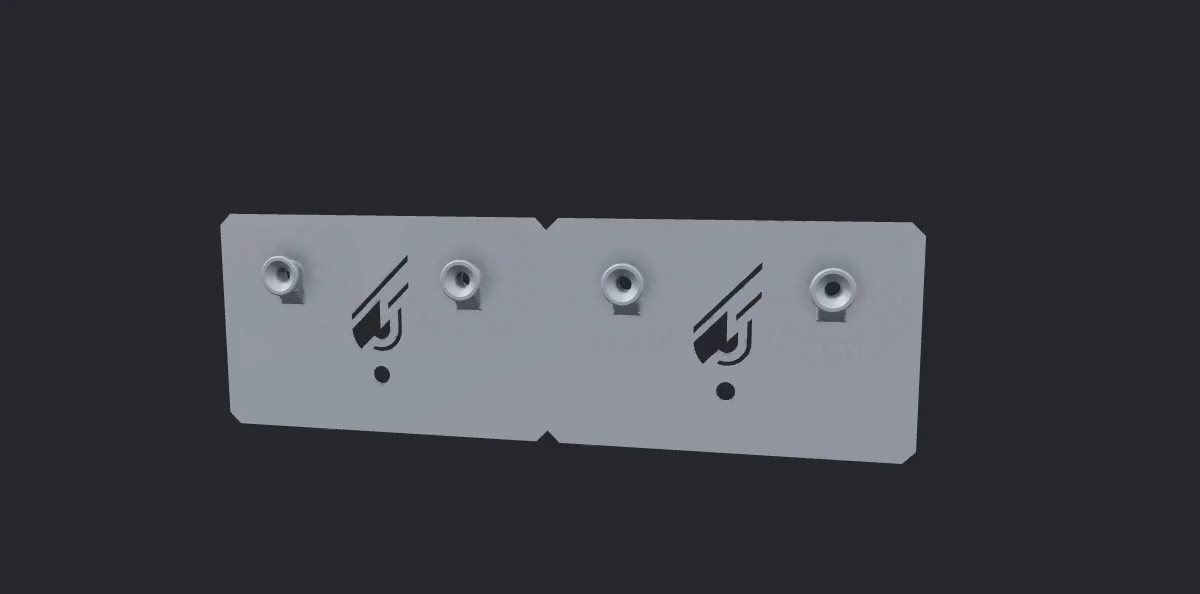 Animation: the Wall Mount Lite bracket and its wood screws take their positions on the wall